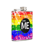 Gay Rainbow Flag Geboren Flachmann (Rechts)