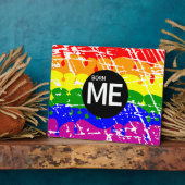Gay Rainbow Flag Geboren Fotoplatte (Seite)
