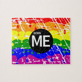 Gay Rainbow Flag Geboren Puzzle