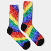 Gay Rainbow Flag Regenbogen Streifen LGBT LGBTQ Pr Socken (Rechts)