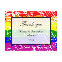 Gay Rainbow Freedom Flag Fun Wedding Danke