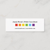 Gay Rainbow LGBT Minimalistische Elegante Calling Telefonnummerkarte (Vorderseite)