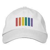 Gay Rainbow Pride Flag Streifen Bestickte Baseballkappe (Vorderseite)
