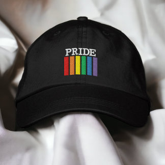 Gay Rainbow Pride Flag Streifen Personalisiert Bestickte Baseballkappe