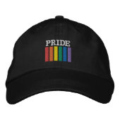 Gay Rainbow Pride Flag Streifen Personalisiert Bestickte Baseballkappe (Vorderseite)