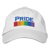 Gay Rainbow Pride Flag Strip Bestickte Baseballkappe (Vorderseite)