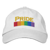Gay Rainbow Pride Flag Strip Bestickte Kappe (Vorderseite)