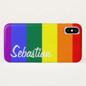 Gay Rainbow Pride Personalisiert Case-Mate iPhone Hülle (Rückseite (Horizontal))