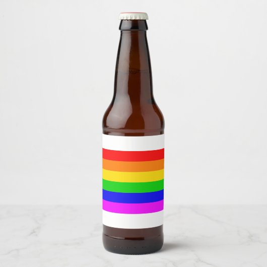 Gay Rainbow Transgender Rainbow Flag Bierflaschenetikett (Vorderseite)