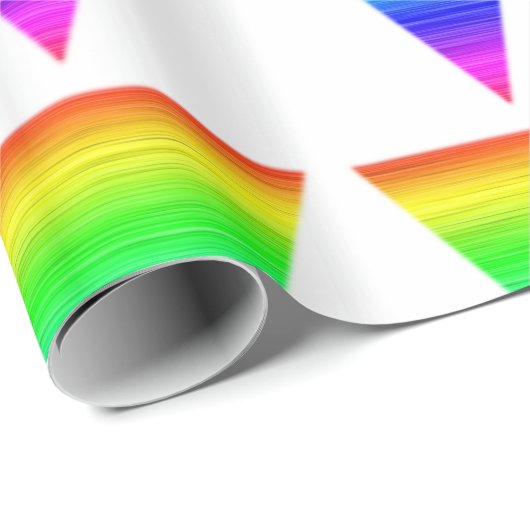 Gay Rainbow Triangle Paper Geschenkpapier (Rolleneckpunkt)