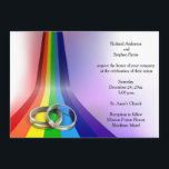 Gay Rainbow und Rings Hochzeit Einladung<br><div class="desc">Gay Rainbow und Rings Hochzeit Einladung</div>