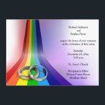 Gay Rainbow und Rings Hochzeit Einladung<br><div class="desc">Gay Rainbow und Rings Hochzeit Einladung</div>