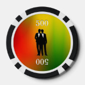 Gay Rainbow Wedding Pokerchips (Rückseite)