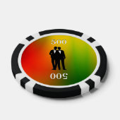 Gay Rainbow Wedding Pokerchips (Einzeln)