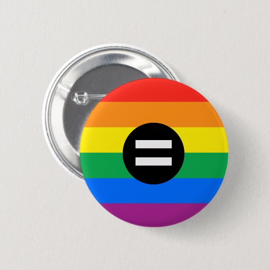 Gay Rights Flag Button (Vorne & Hinten)