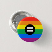 Gay Rights Flag Button (Vorne & Hinten)