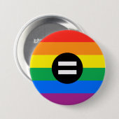 Gay Rights Flag Button (Vorne & Hinten)