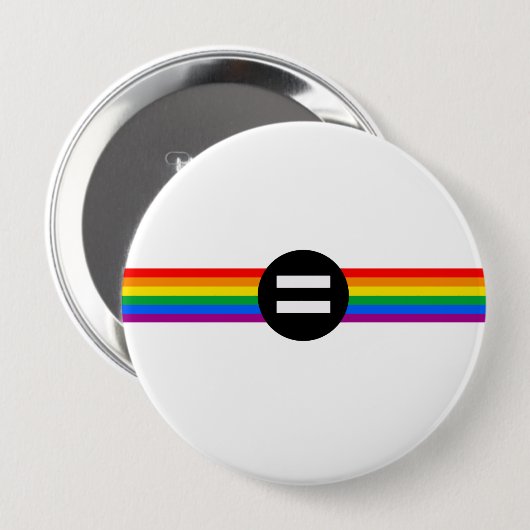 Gay Rights Flag Button (Vorne & Hinten)