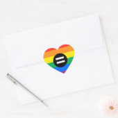 Gay Rights Flag Herz-Aufkleber (Umschlag)