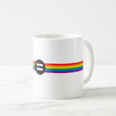 Gay Rights Flag Kaffeetasse (VorderseiteRechts)