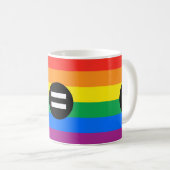Gay Rights Flag Kaffeetasse (VorderseiteRechts)