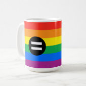 Gay Rights Flag Kaffeetasse (Vorderseite Links)