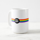 Gay Rights Flag Kaffeetasse (Vorderseite Links)