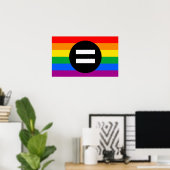 Gay Rights Flag Poster (Heimbüro)