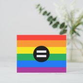 Gay Rights Flag Postkarte (Stehend Vorderseite)