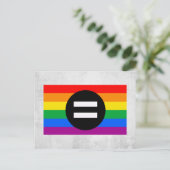 Gay Rights Flag Postkarte (Stehend Vorderseite)