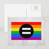 Gay Rights Flag Postkarte (Vorne/Hinten)