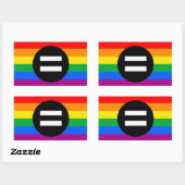 Gay Rights Flag Rechteckiger Aufkleber (Blatt)