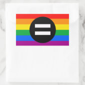 Gay Rights Flag Rechteckiger Aufkleber (Tasche)