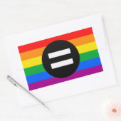 Gay Rights Flag Rechteckiger Aufkleber (Umschlag)