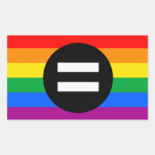Gay Rights Flag Rechteckiger Aufkleber (Vorderseite)
