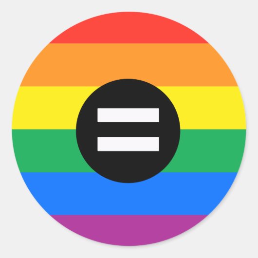 Gay Rights Flag Runder Aufkleber (Vorderseite)