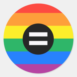 Gay Rights Flag Runder Aufkleber