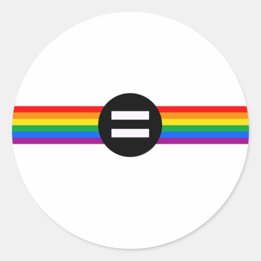 Gay Rights Flag Runder Aufkleber (Vorderseite)