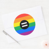 Gay Rights Flag Runder Aufkleber (Umschlag)