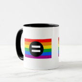 Gay Rights Flag Tasse (Vorderseite Links)
