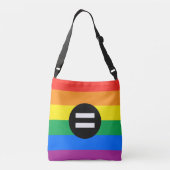 Gay Rights Flag Tragetaschen Mit Langen Trägern (Rückseite)