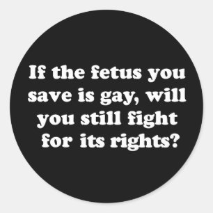 Gay Rights T - Shirt Runder Aufkleber