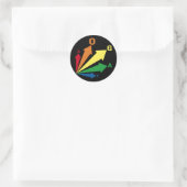 Gay Runder Aufkleber (Tasche)