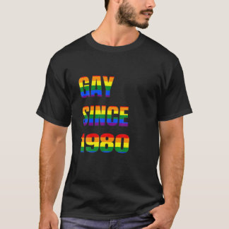 Gay seit 1980 ist es mein Geburtstag LGBT schön Gi T-Shirt
