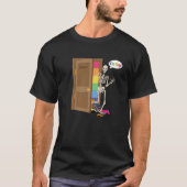 Gay Skelett kommt aus dem Schrank, LGBTQ-Stolz T-Shirt (Vorderseite)