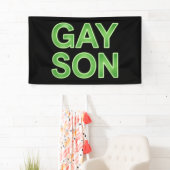Gay Son Funny LGBTQ Pride Banner (Insitu)