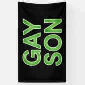 Gay Son Funny LGBTQ Pride Banner (Vertikal)