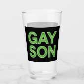 Gay Son Funny LGBTQ Pride Glas (Vorderseite)