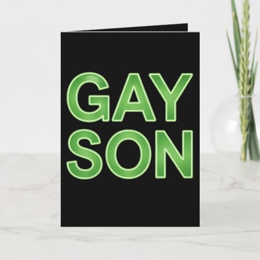 Gay Son Funny LGBTQ Pride Karte (Vorderseite)