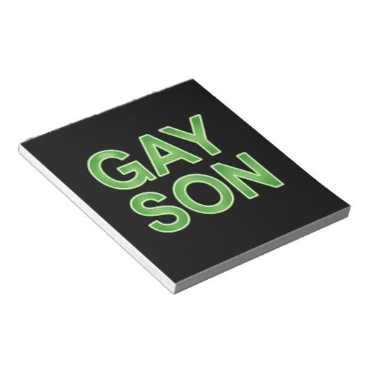 Gay Son Funny LGBTQ Pride Notizblock (angewinkelt)